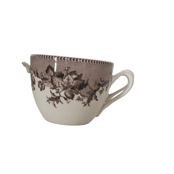 Spode Westbourne Williams-Sonoma Exclusive Tea Cups Set Of 4 Brown Leaf Design - Picture 6 of 10